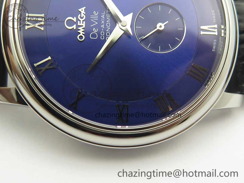 De Ville Prestige Small Second TWF 1:1 Best Edition Blue Dial on Black Leather Strap MIYOTA 9015