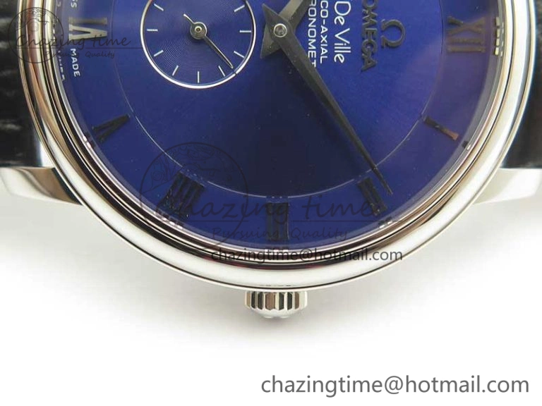 De Ville Prestige Small Second TWF 1:1 Best Edition Blue Dial on Black Leather Strap MIYOTA 9015