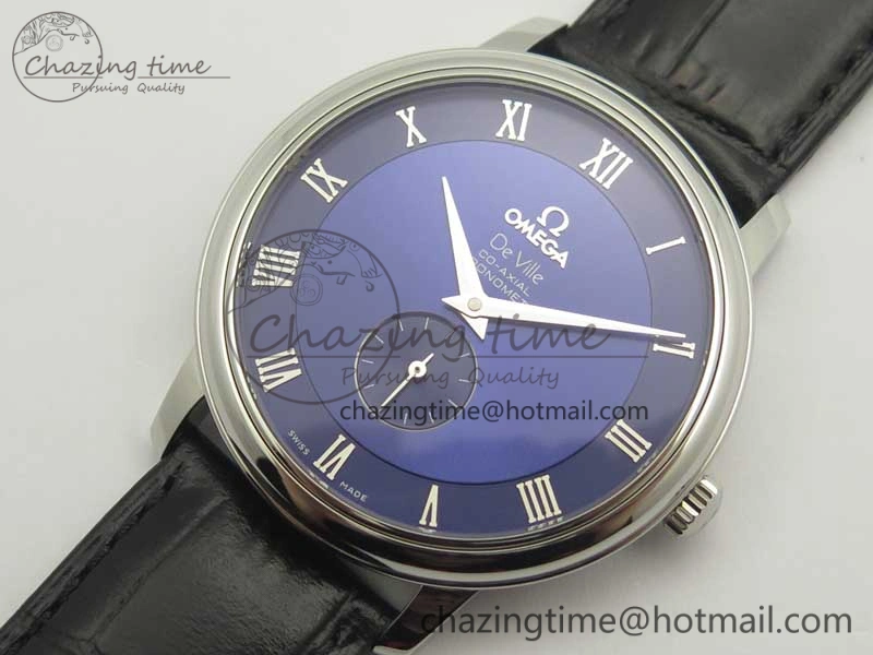 De Ville Prestige Small Second TWF 1:1 Best Edition Blue Dial on Black Leather Strap MIYOTA 9015