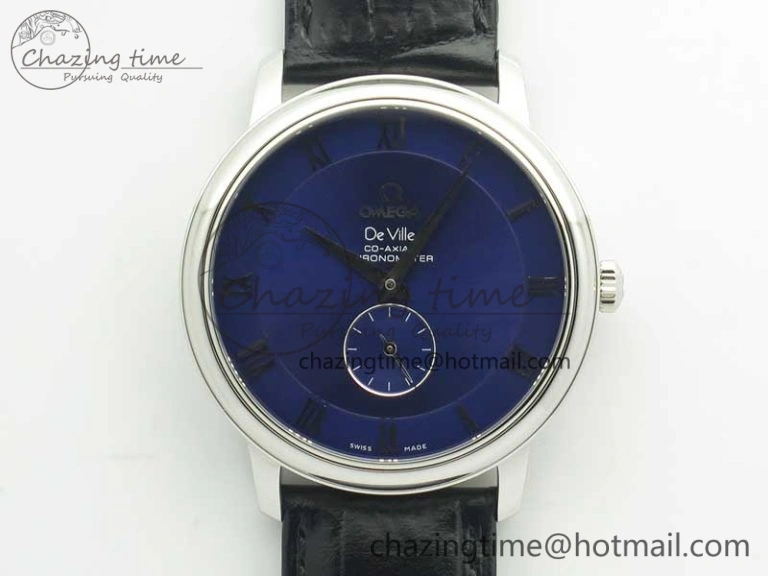 De Ville Prestige Small Second TWF 1:1 Best Edition Blue Dial on Black Leather Strap MIYOTA 9015