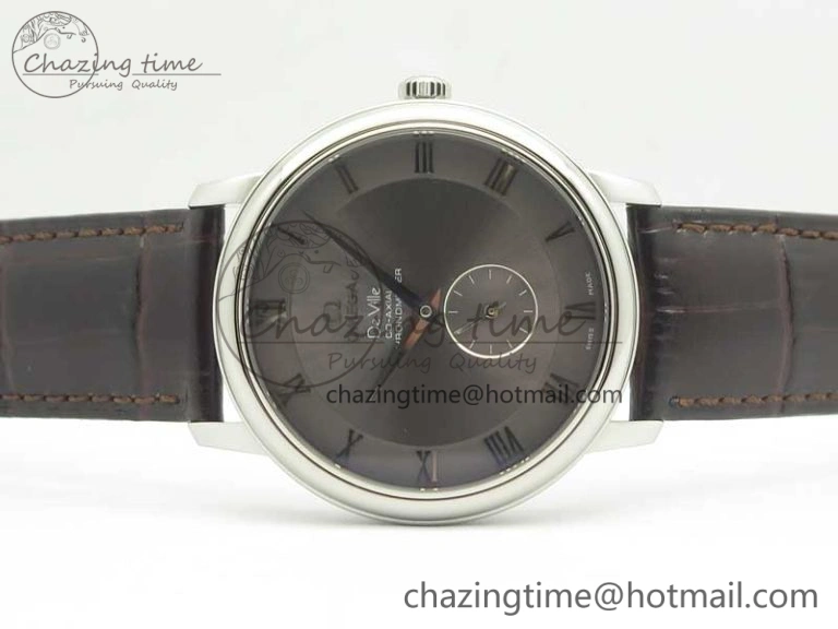De Ville Prestige Small Second TWF 1:1 Best Edition Gray Dial on Black Leather Strap MIYOTA 9015