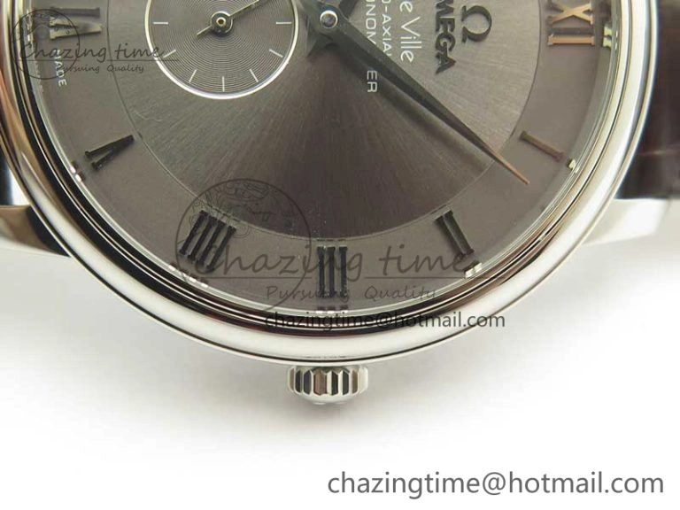 De Ville Prestige Small Second TWF 1:1 Best Edition Gray Dial on Black Leather Strap MIYOTA 9015