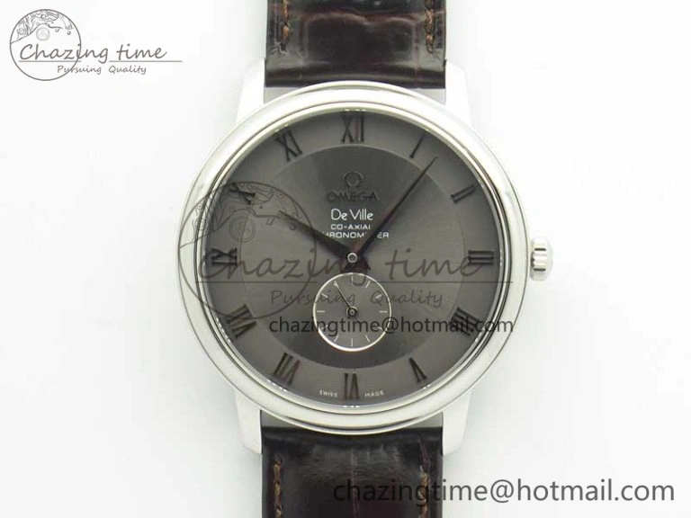 De Ville Prestige Small Second TWF 1:1 Best Edition Gray Dial on Black Leather Strap MIYOTA 9015