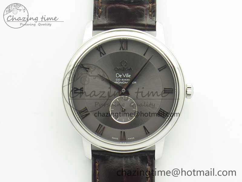 De Ville Prestige Small Second TWF 1:1 Best Edition Gray Dial on Black Leather Strap MIYOTA 9015