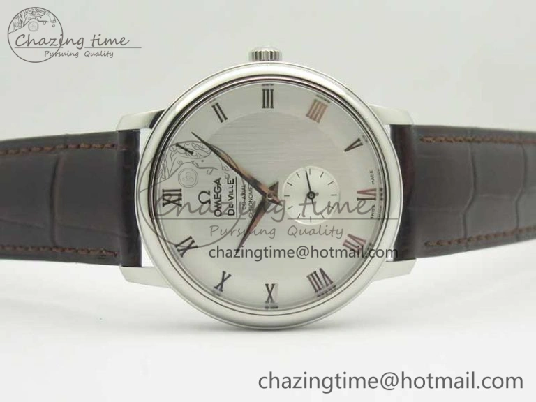 De Ville Prestige Small Second TWF 1:1 Best Edition White Dial on Brown Leather Strap MIYOTA 9015