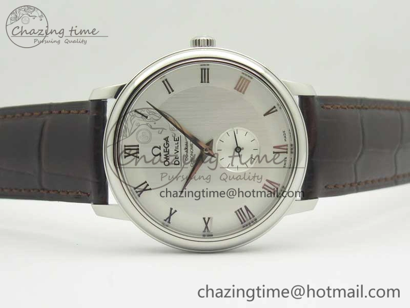 De Ville Prestige Small Second TWF 1:1 Best Edition White Dial on Brown Leather Strap MIYOTA 9015
