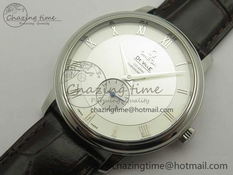De Ville Prestige Small Second TWF 1:1 Best Edition White Dial on Brown Leather Strap MIYOTA 9015