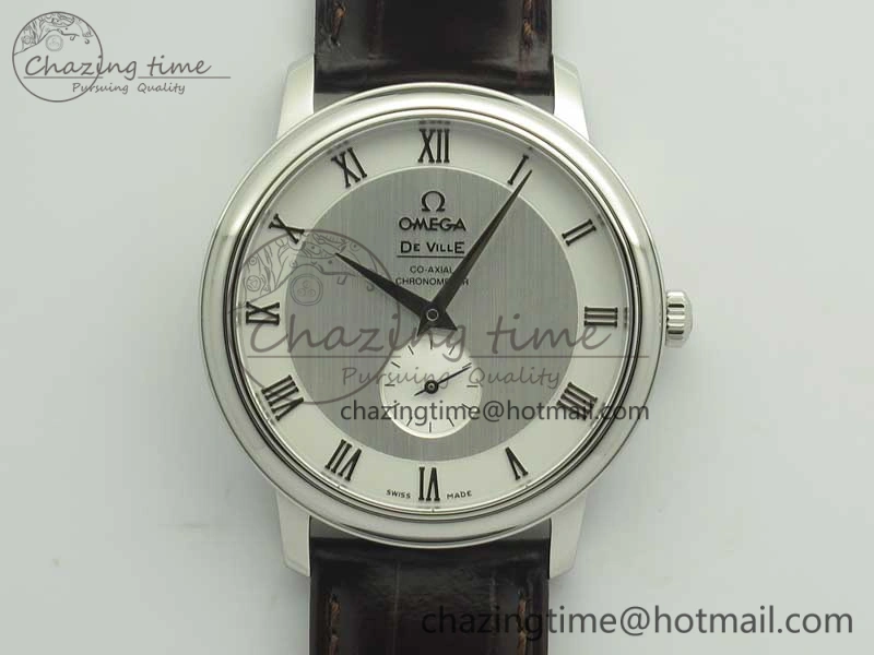 De Ville Prestige Small Second TWF 1:1 Best Edition White Dial on Brown Leather Strap MIYOTA 9015