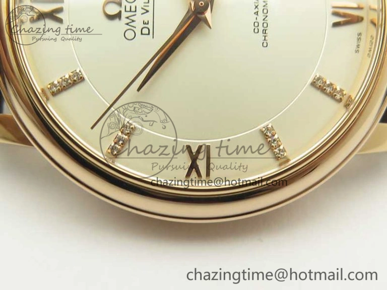 De Ville RG MKF 1:1 Best Edition Silver Dial Diamonds Markers on Brown Leather Strap MIYOTA 9015 V4