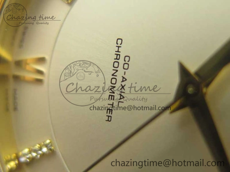 De Ville RG MKF 1:1 Best Edition Silver Dial Diamonds Markers on Brown Leather Strap MIYOTA 9015 V4