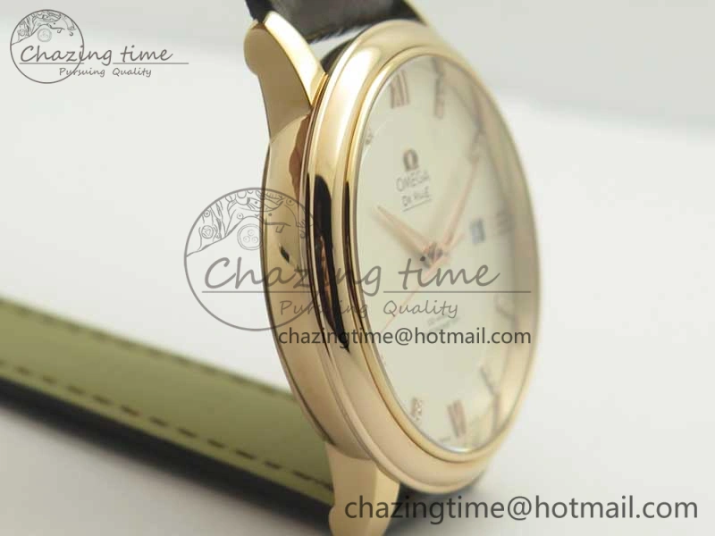 De Ville RG MKF 1:1 Best Edition Silver Dial Diamonds Markers on Brown Leather Strap MIYOTA 9015 V4