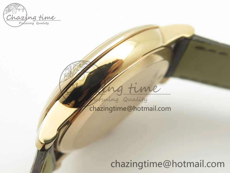 De Ville RG MKF 1:1 Best Edition Silver Dial RG Markers on Brown Leather Strap MIYOTA 9015 V4