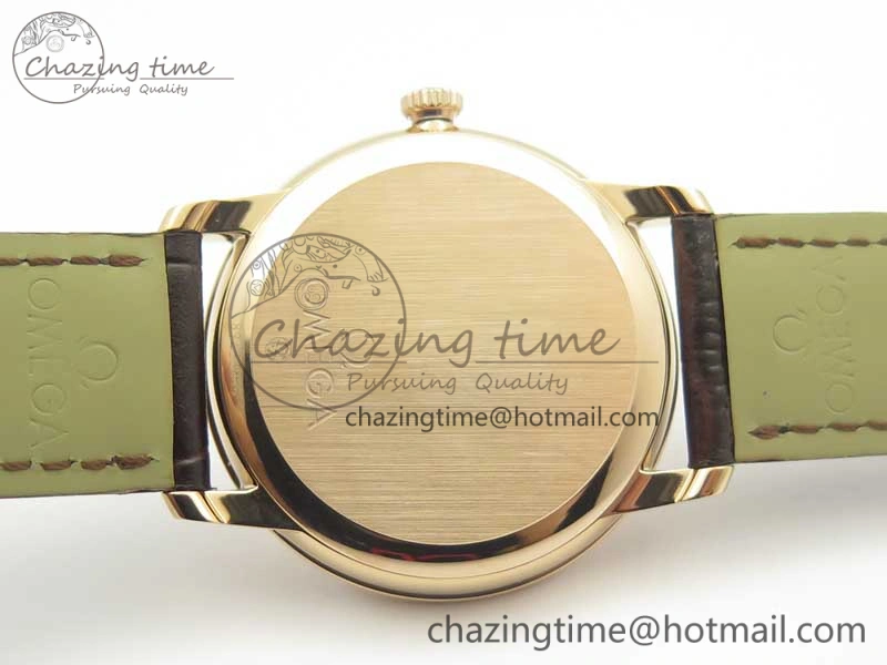 De Ville RG MKF 1:1 Best Edition Silver Dial RG Markers on Brown Leather Strap MIYOTA 9015 V4
