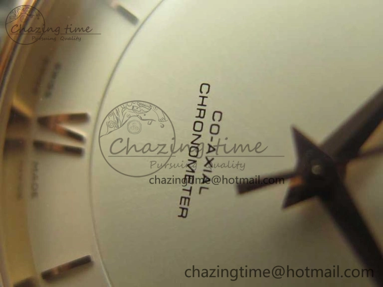 De Ville RG MKF 1:1 Best Edition Silver Dial RG Markers on Brown Leather Strap MIYOTA 9015 V4