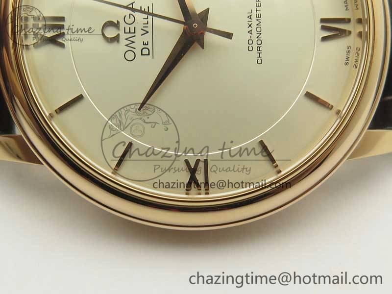 De Ville RG MKF 1:1 Best Edition Silver Dial RG Markers on Brown Leather Strap MIYOTA 9015 V4
