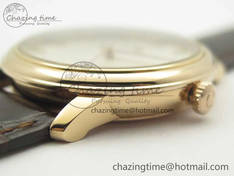 De Ville RG MKF 1:1 Best Edition Silver Dial RG Markers on Brown Leather Strap MIYOTA 9015 V4