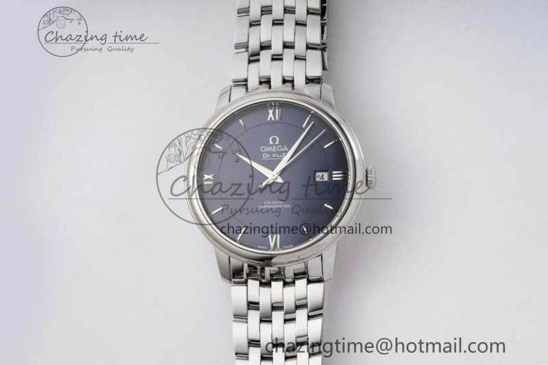 De Ville SS DIWF 1:1 Best Edition Deep Blue Dial SS Markers on SS Bracelet MIYOTA 9015