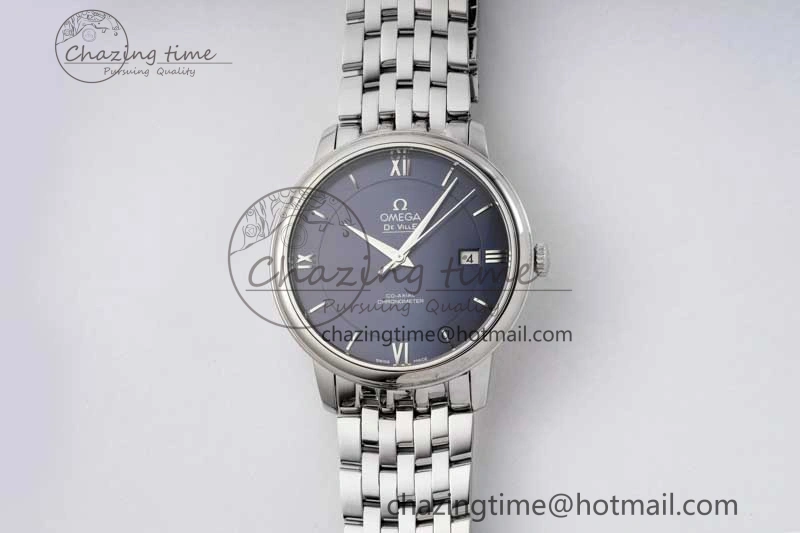 De Ville SS DIWF 1:1 Best Edition Deep Blue Dial SS Markers on SS Bracelet MIYOTA 9015