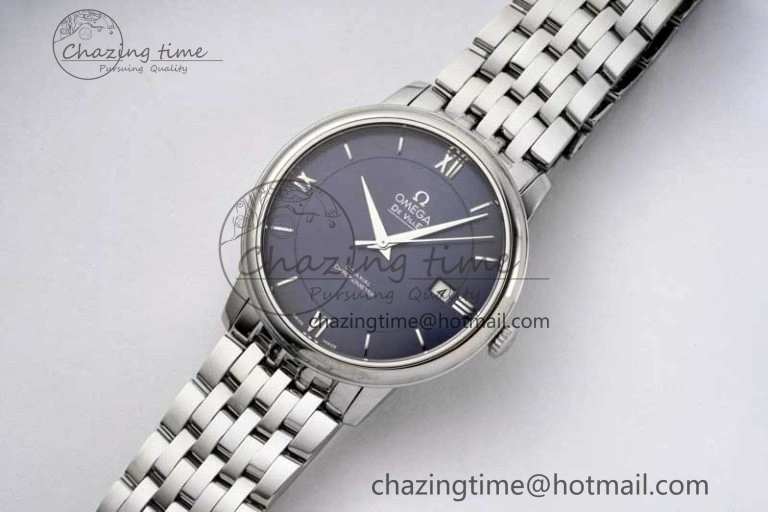 De Ville SS DIWF 1:1 Best Edition Deep Blue Dial SS Markers on SS Bracelet MIYOTA 9015