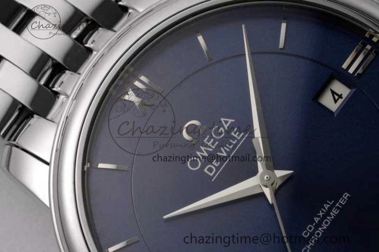 De Ville SS DIWF 1:1 Best Edition Deep Blue Dial SS Markers on SS Bracelet MIYOTA 9015