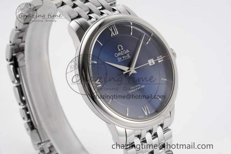 De Ville SS DIWF 1:1 Best Edition Deep Blue Dial SS Markers on SS Bracelet MIYOTA 9015