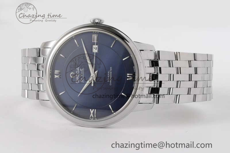 De Ville SS DIWF 1:1 Best Edition Deep Blue Dial SS Markers on SS Bracelet MIYOTA 9015