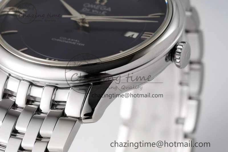 De Ville SS DIWF 1:1 Best Edition Deep Blue Dial SS Markers on SS Bracelet MIYOTA 9015