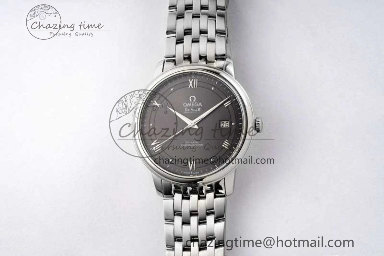 De Ville SS DIWF 1:1 Best Edition Gray Dial SS Markers on SS Bracelet MIYOTA 9015