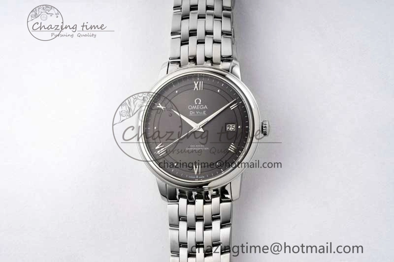 De Ville SS DIWF 1:1 Best Edition Gray Dial SS Markers on SS Bracelet MIYOTA 9015