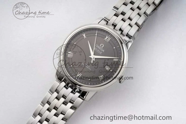 De Ville SS DIWF 1:1 Best Edition Gray Dial SS Markers on SS Bracelet MIYOTA 9015