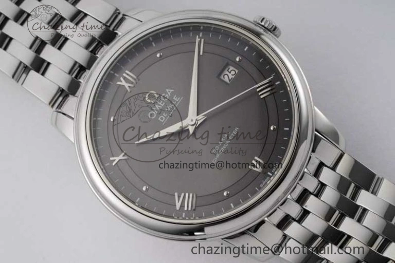De Ville SS DIWF 1:1 Best Edition Gray Dial SS Markers on SS Bracelet MIYOTA 9015