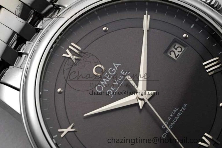 De Ville SS DIWF 1:1 Best Edition Gray Dial SS Markers on SS Bracelet MIYOTA 9015