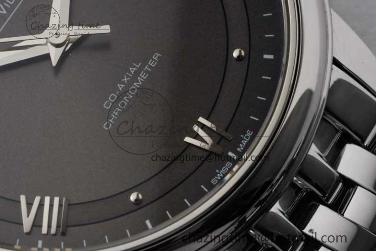 De Ville SS DIWF 1:1 Best Edition Gray Dial SS Markers on SS Bracelet MIYOTA 9015