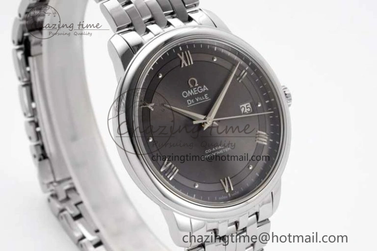 De Ville SS DIWF 1:1 Best Edition Gray Dial SS Markers on SS Bracelet MIYOTA 9015
