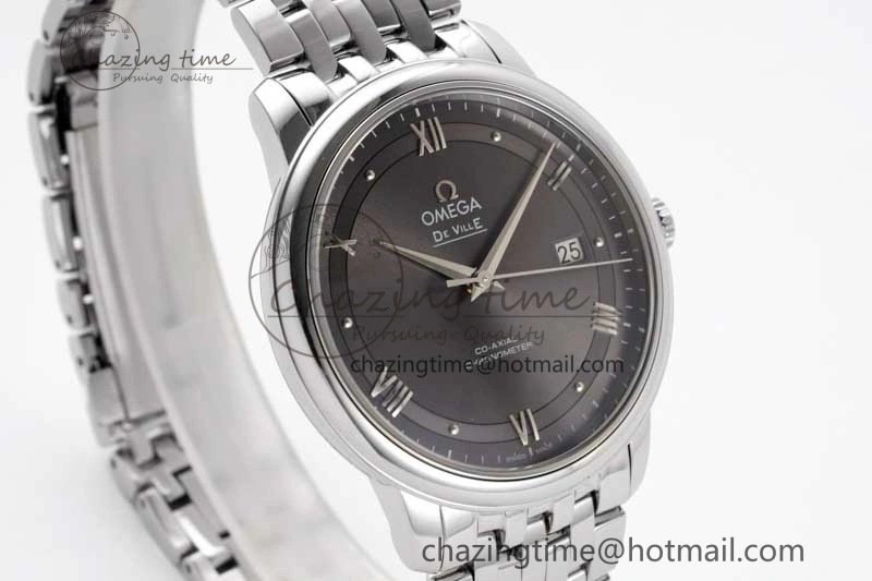 De Ville SS DIWF 1:1 Best Edition Gray Dial SS Markers on SS Bracelet MIYOTA 9015