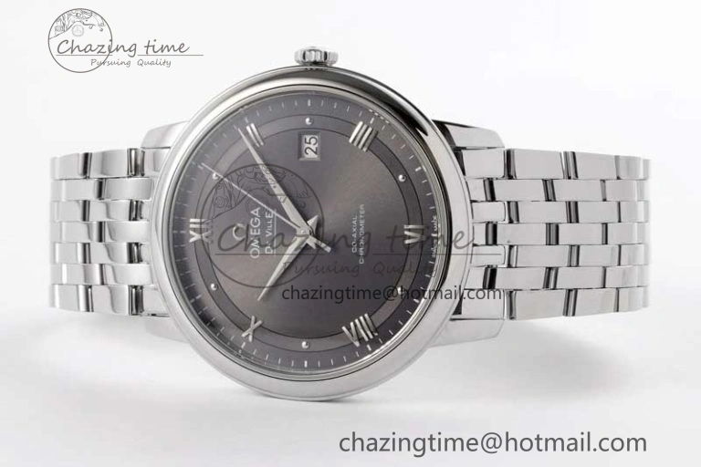 De Ville SS DIWF 1:1 Best Edition Gray Dial SS Markers on SS Bracelet MIYOTA 9015
