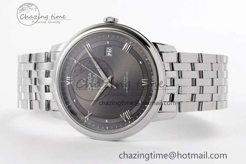De Ville SS DIWF 1:1 Best Edition Gray Dial SS Markers on SS Bracelet MIYOTA 9015