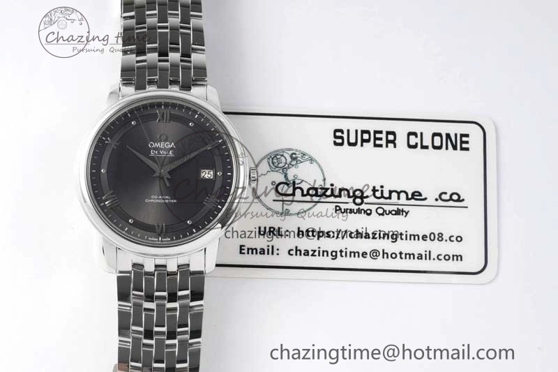 De Ville SS DIWF 1:1 Best Edition Gray Dial SS Markers on SS Bracelet MIYOTA 9015