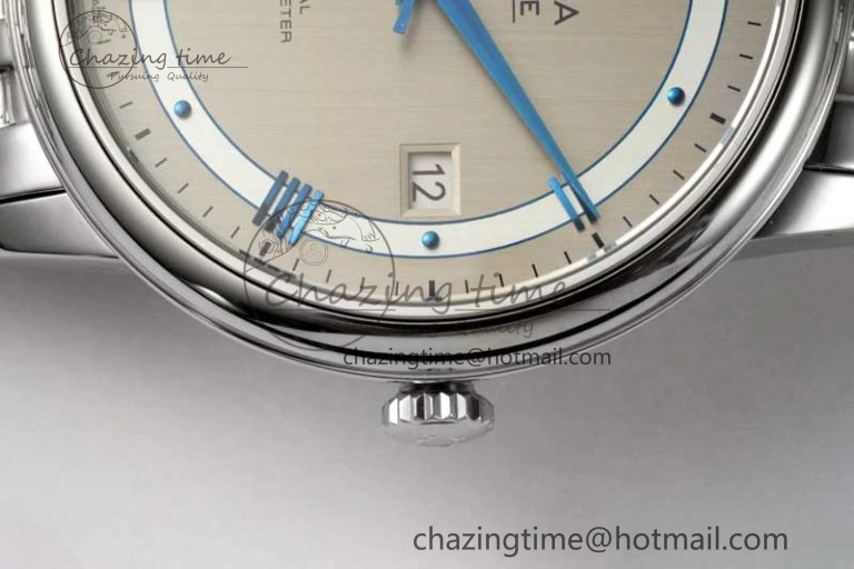 De Ville SS DIWF 1:1 Best Edition Gray White Dial Blue Markers on SS Bracelet MIYOTA 9015