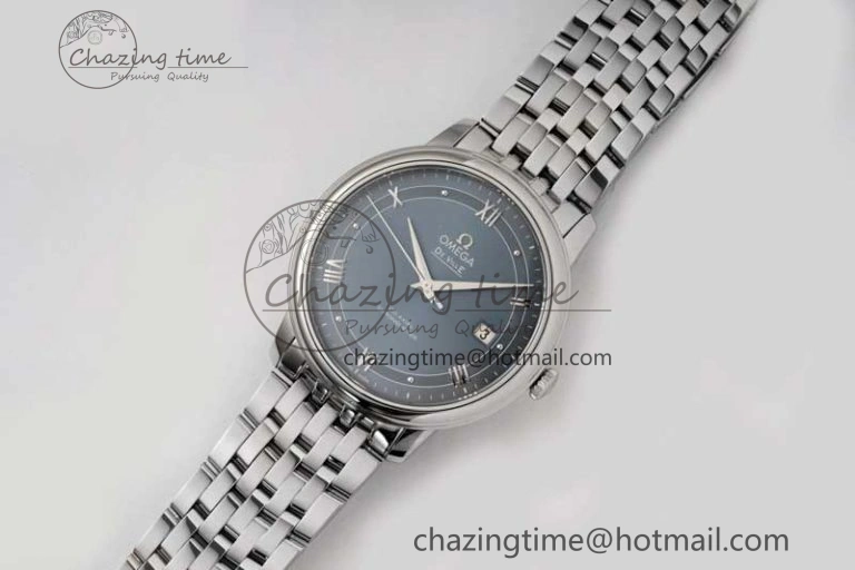 De Ville SS DIWF 1:1 Best Edition Light Blue Dial SS Markers on SS Bracelet MIYOTA 9015