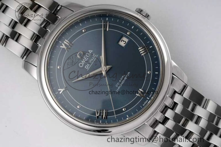 De Ville SS DIWF 1:1 Best Edition Light Blue Dial SS Markers on SS Bracelet MIYOTA 9015