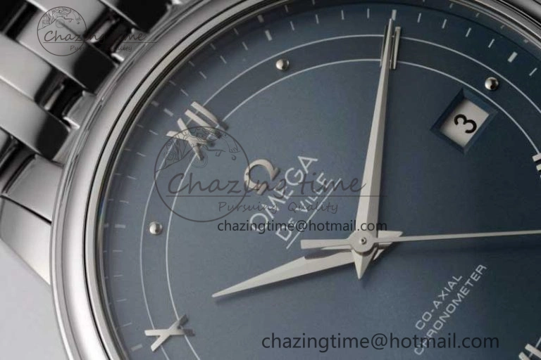 De Ville SS DIWF 1:1 Best Edition Light Blue Dial SS Markers on SS Bracelet MIYOTA 9015