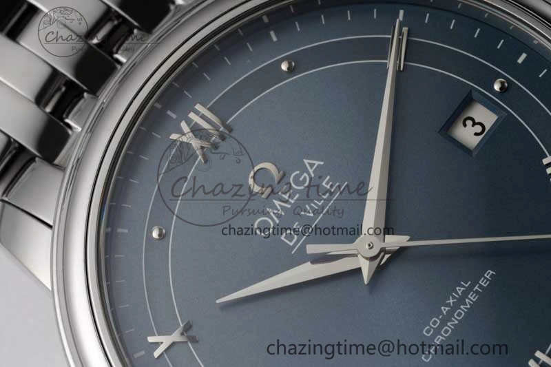 De Ville SS DIWF 1:1 Best Edition Light Blue Dial SS Markers on SS Bracelet MIYOTA 9015