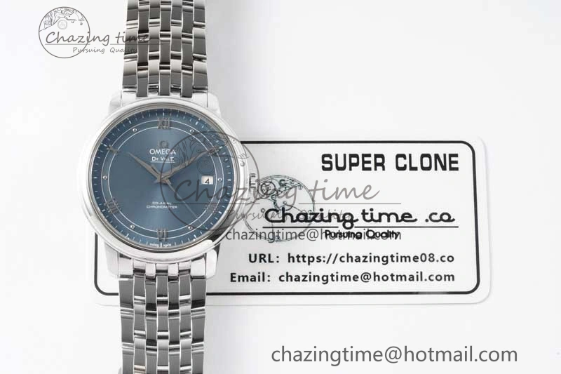 De Ville SS DIWF 1:1 Best Edition Light Blue Dial SS Markers on SS Bracelet MIYOTA 9015
