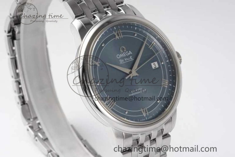 De Ville SS DIWF 1:1 Best Edition Light Blue Dial SS Markers on SS Bracelet MIYOTA 9015
