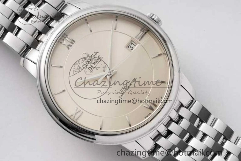 De Ville SS DIWF 1:1 Best Edition Silver Dial SS Markers on SS Bracelet MIYOTA 9015