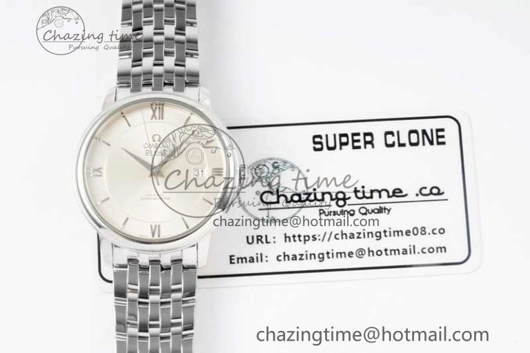 De Ville SS DIWF 1:1 Best Edition Silver Dial SS Markers on SS Bracelet MIYOTA 9015