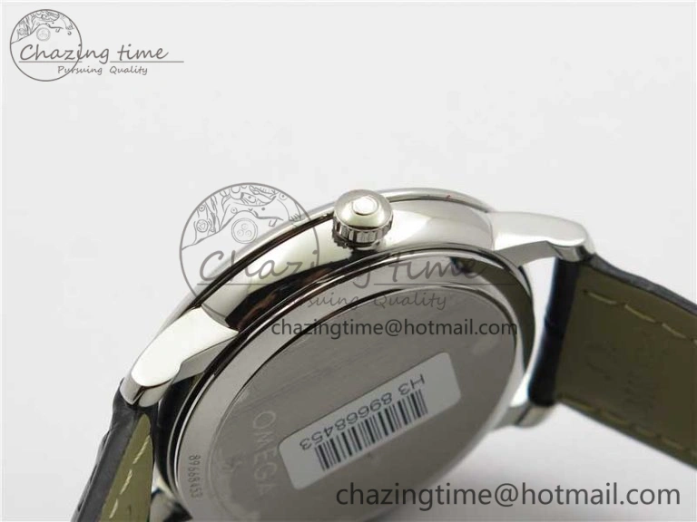 De Ville SS KZF 1:1 Best Edition White Dial on Black Leather Strap MIYOTA 9015