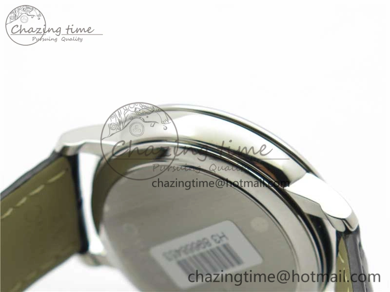 De Ville SS KZF 1:1 Best Edition White Dial on Black Leather Strap MIYOTA 9015