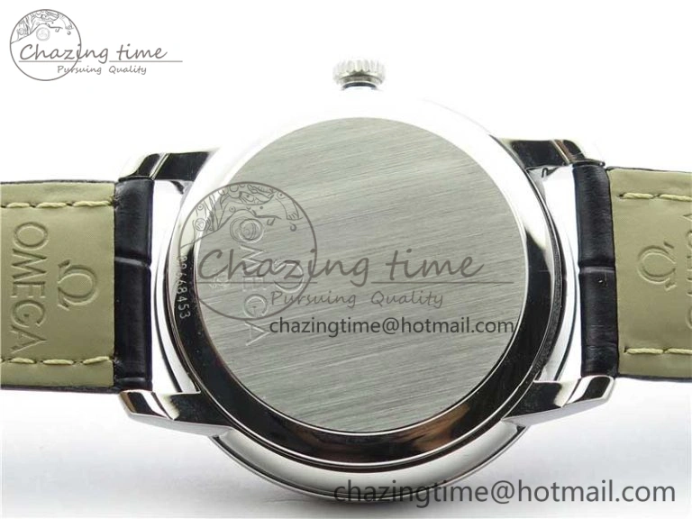 De Ville SS KZF 1:1 Best Edition White Dial on Black Leather Strap MIYOTA 9015